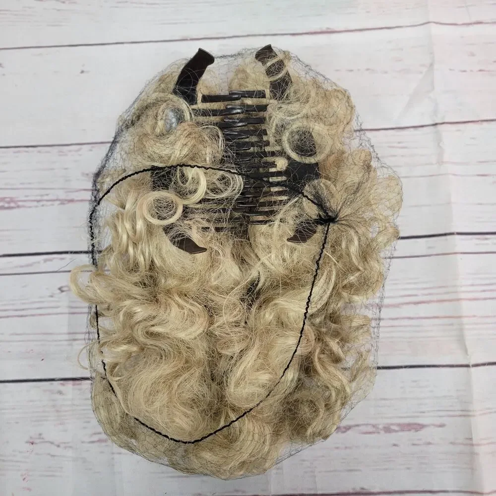 Paula Young Q3306 Curly Clip-On Hairpiece Blonde Hair Extension NEW